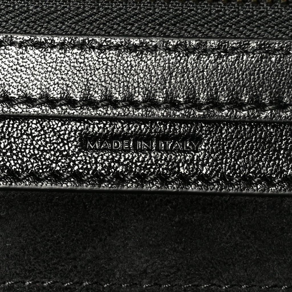Supple Shiny Lambskin Little New Luggage Black