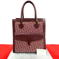 Christian Dior Trotter Canvas Leather Tote Bag