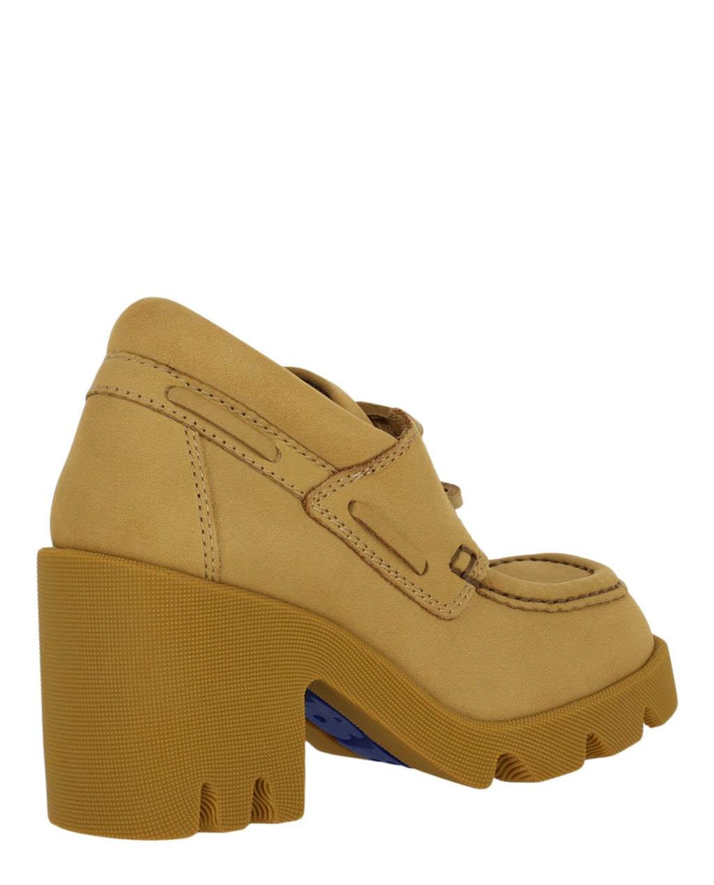 Burberry Womens Stride Leather Heeled Loafers