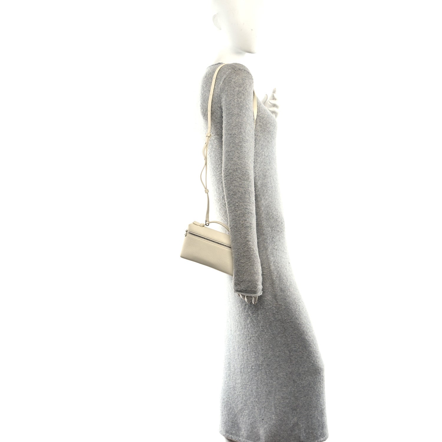 Tender Calfskin L19 Extra Pocket Pouch Whisper White