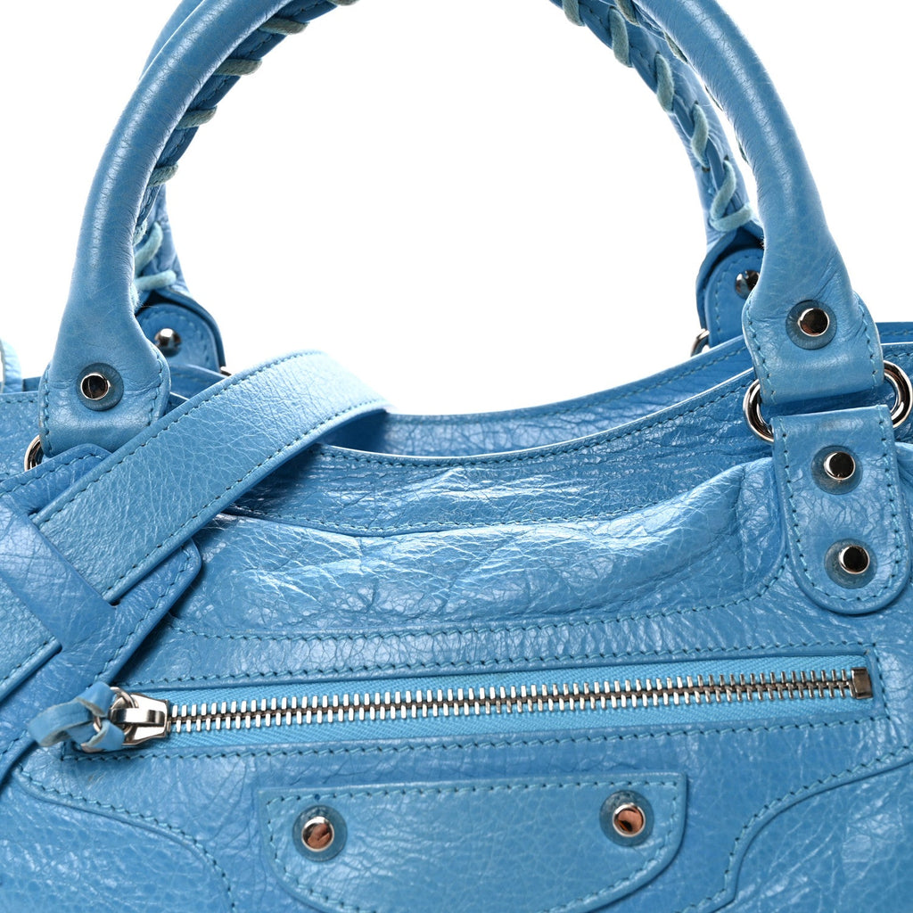 Agneau Classic Silver Hardware City Bleu Azur Clair