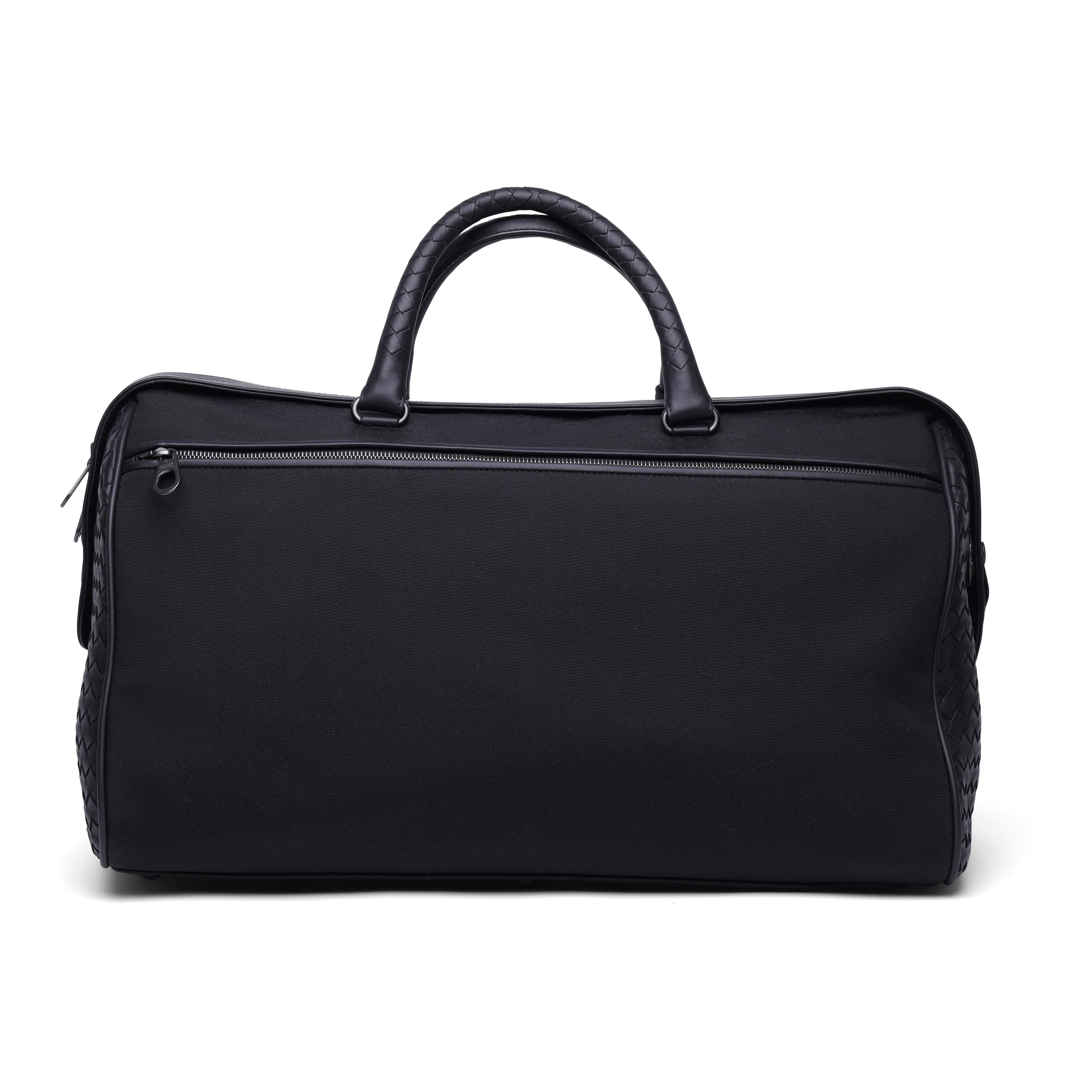 Bottega Veneta High Tech Canvas & Intrecciato Duffel Bag
