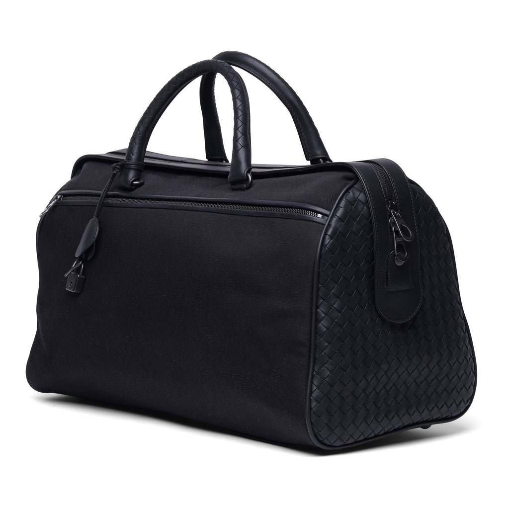 Bottega Veneta High Tech Canvas & Intrecciato Duffel Bag