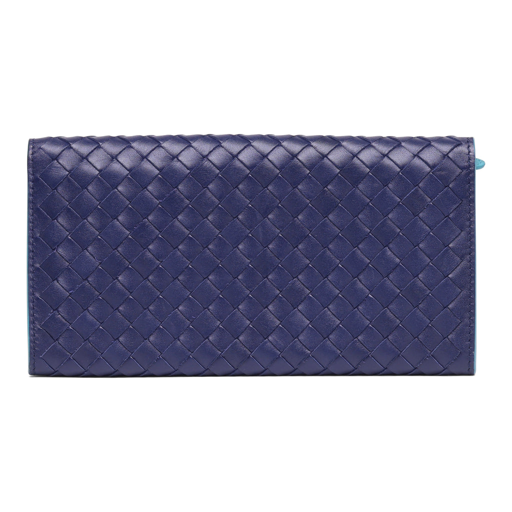 Bottega Veneta Intrecciato Flap Leather Wallet