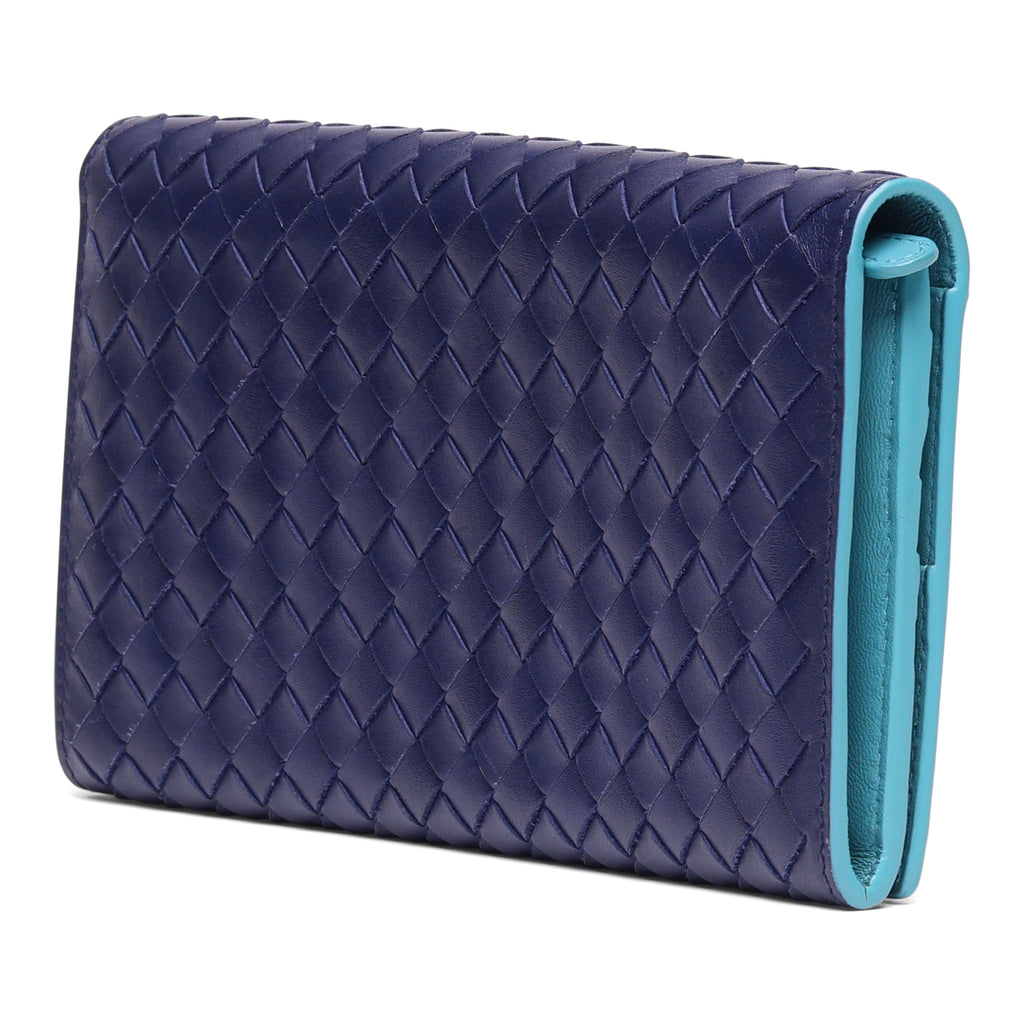 Bottega Veneta Intrecciato Flap Leather Wallet