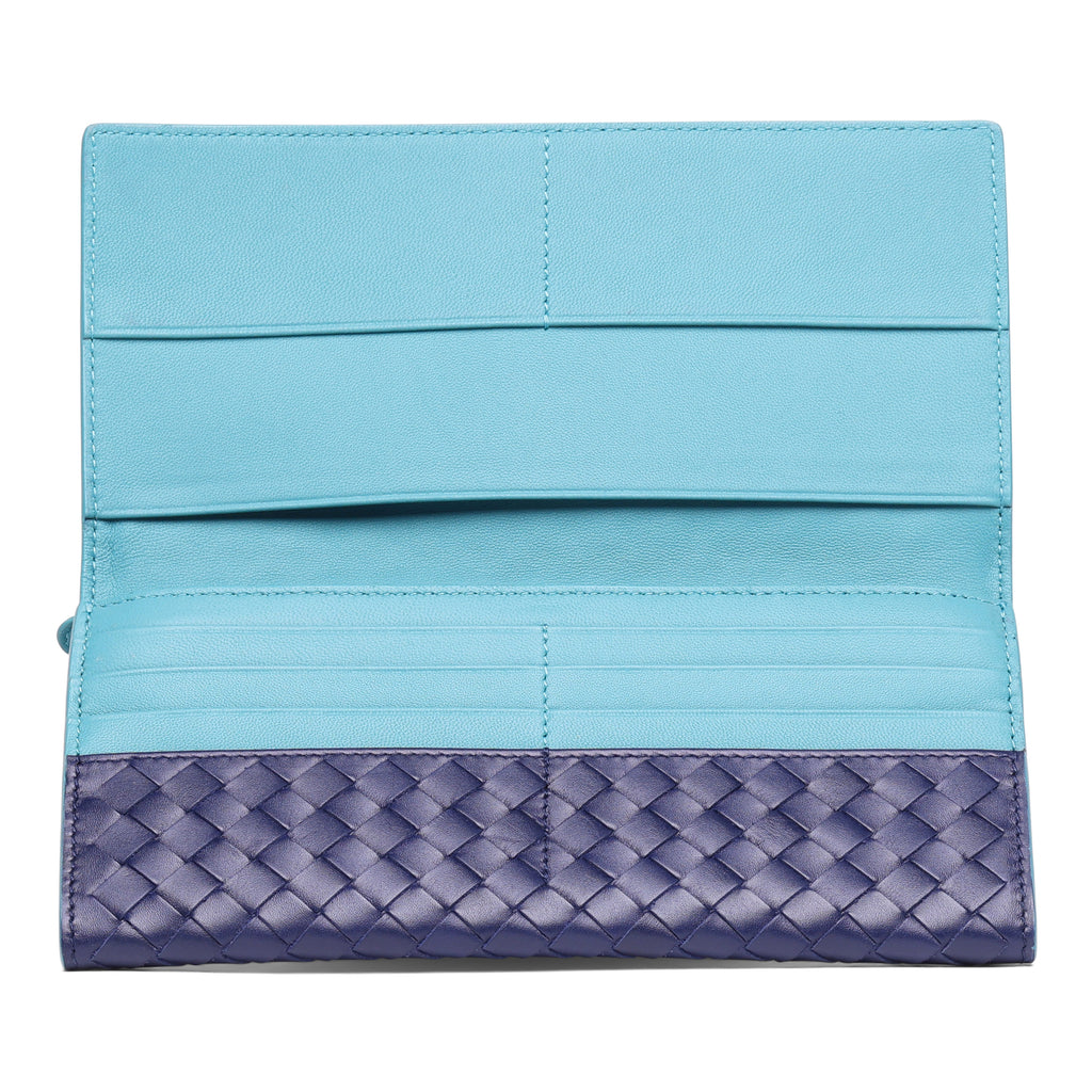 Bottega Veneta Intrecciato Flap Leather Wallet