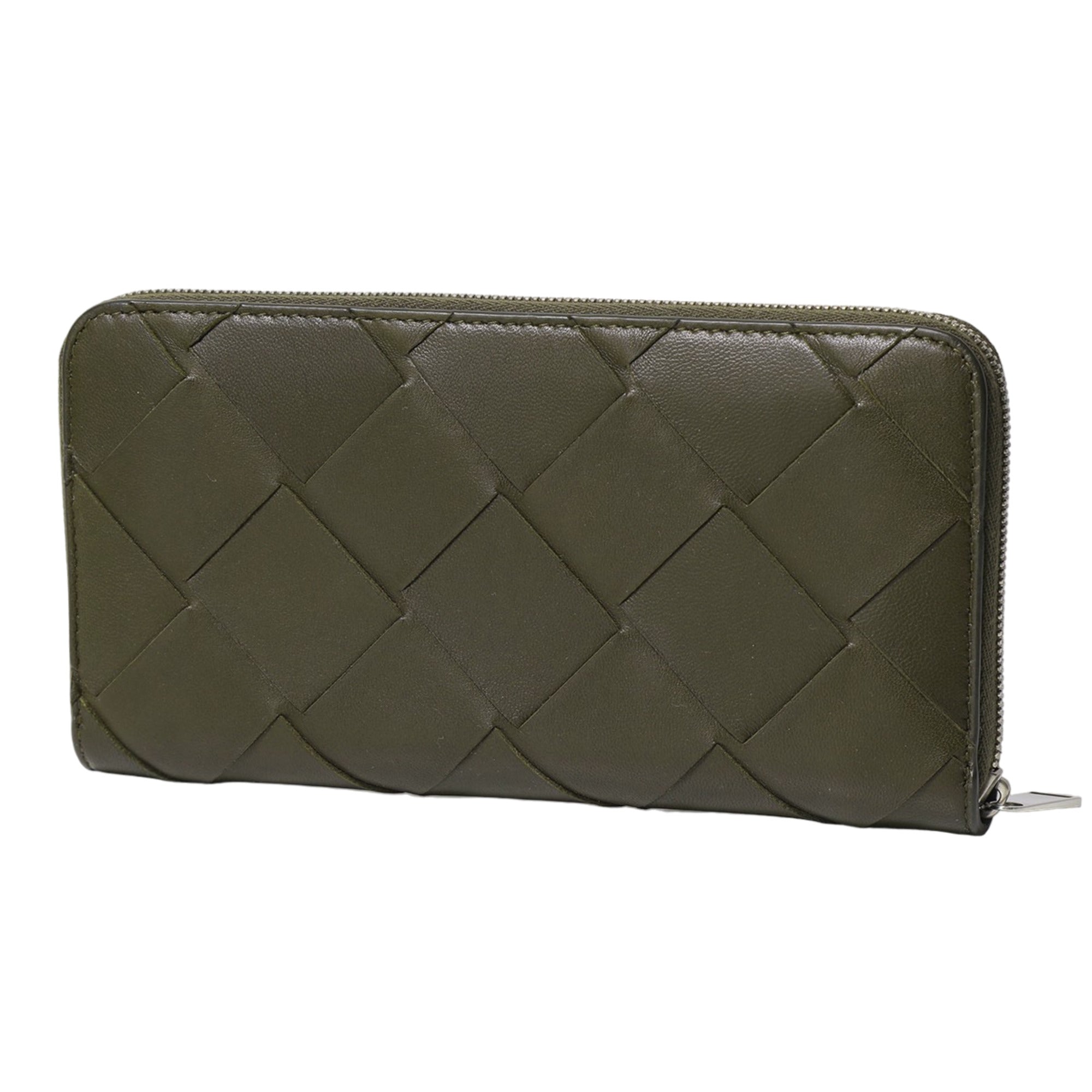 Bottega Veneta Long Zipper Leather Wallet