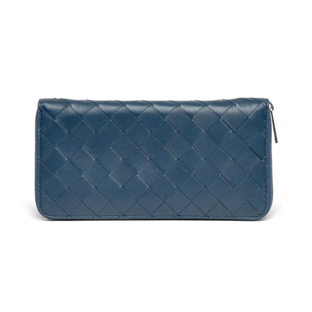 Bottega Veneta Long Zipper Leather Wallet