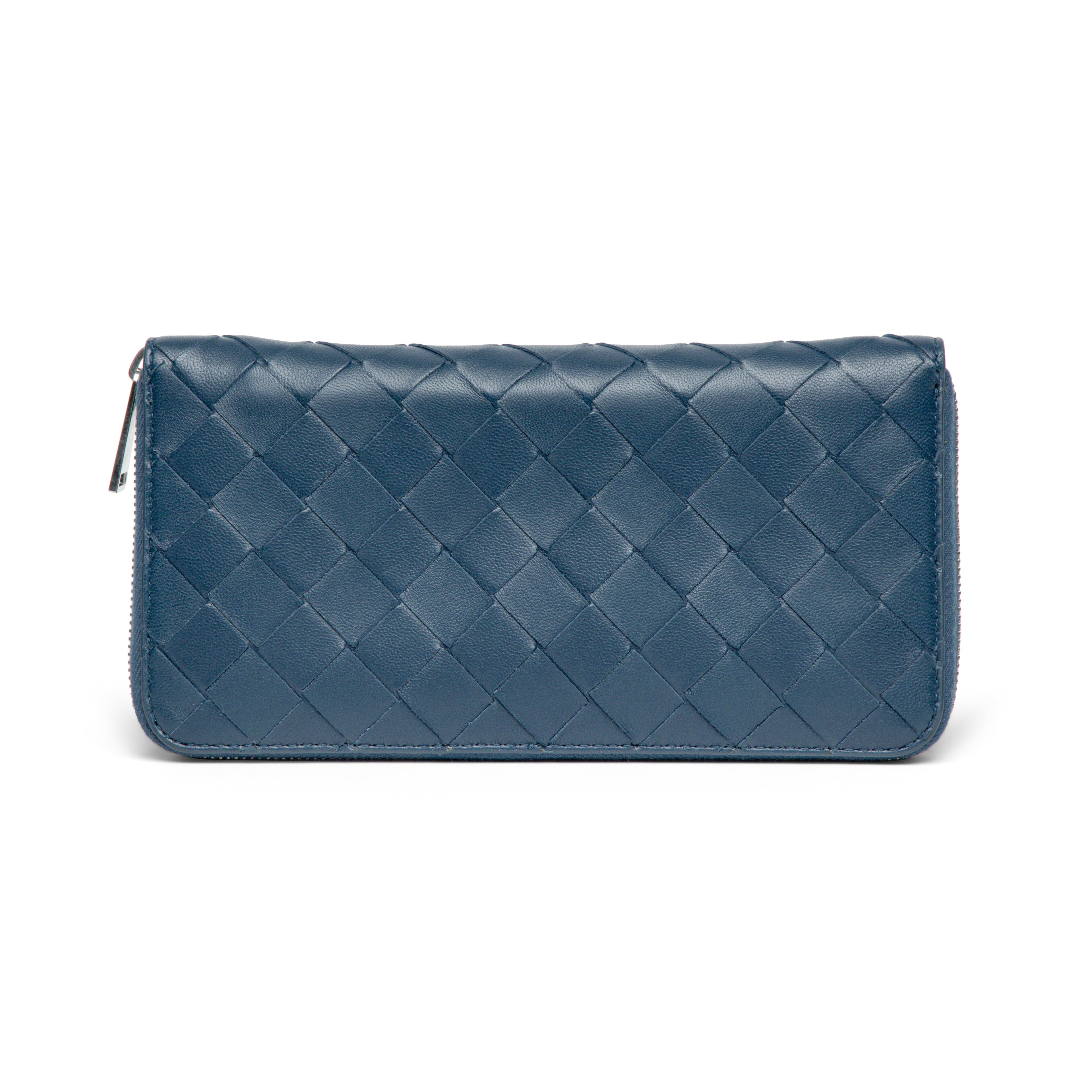 Bottega Veneta Long Zipper Leather Wallet