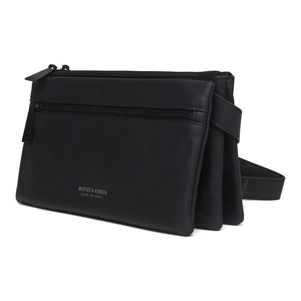 Bottega Veneta Leather Messenger Crossbody Bag