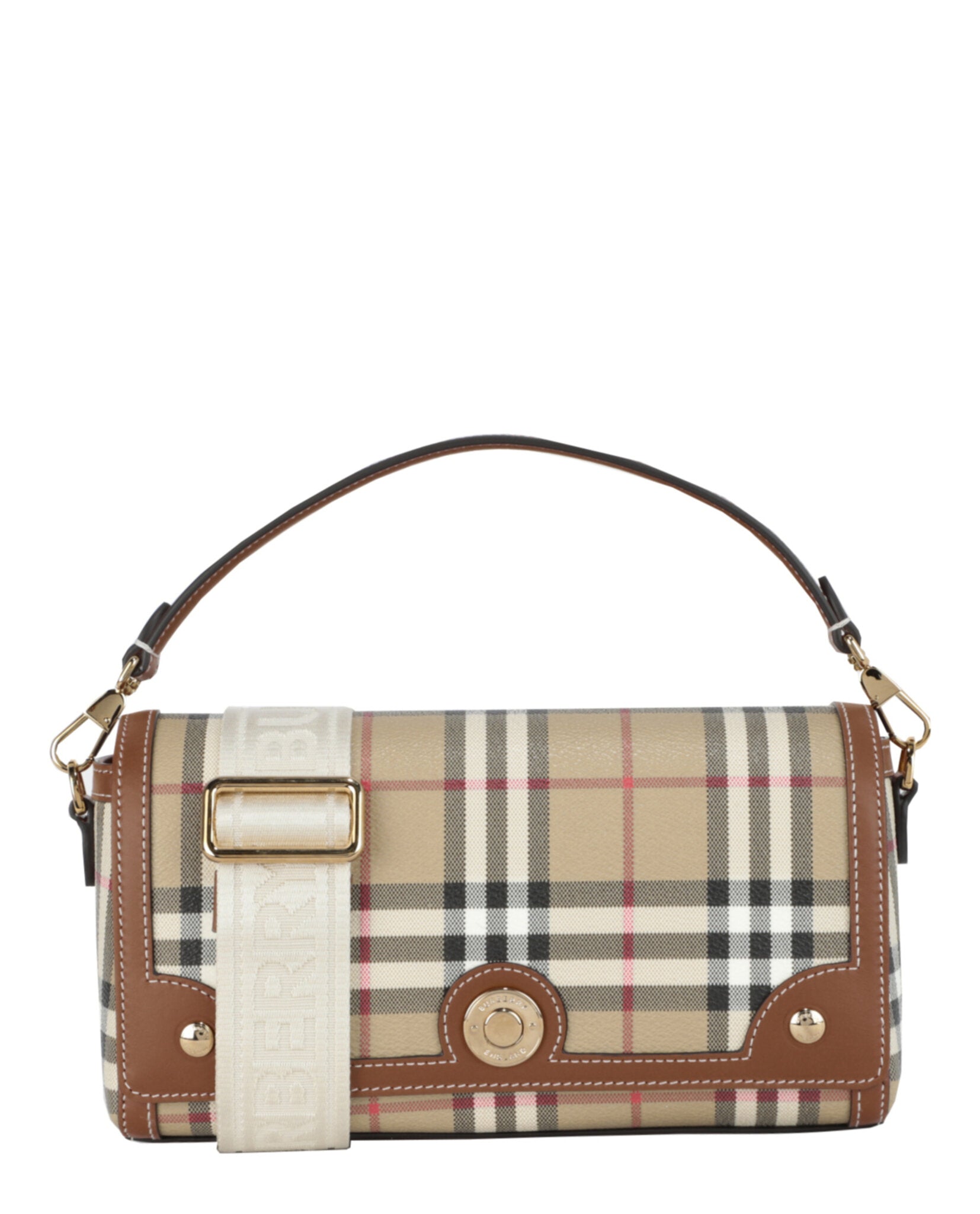 Burberry Womens Top Handle Note Bag Medium Briar Brown