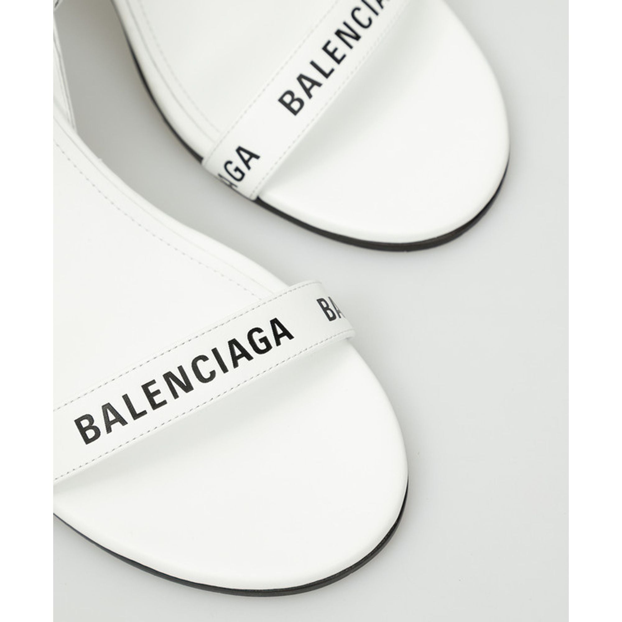 Balenciaga Logo-Strap Block-Heel Sandals