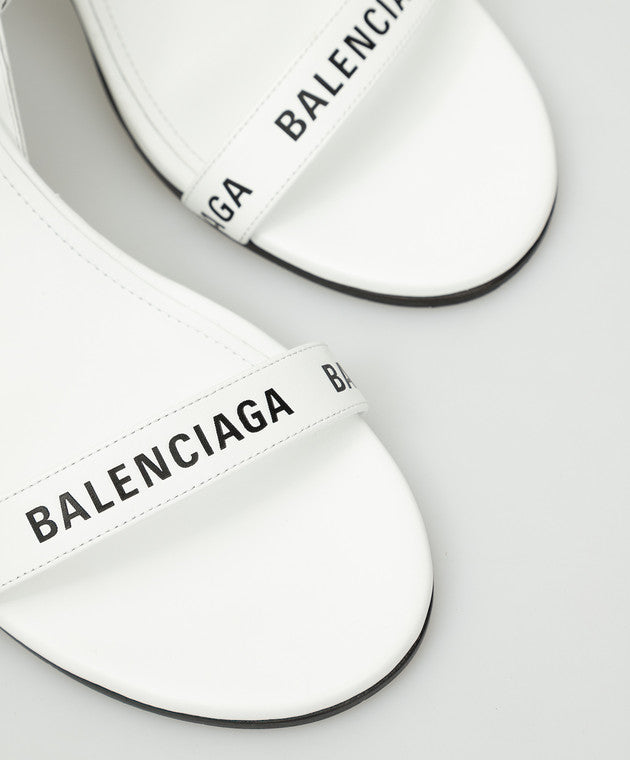 Balenciaga Logo-Strap Block-Heel Sandals