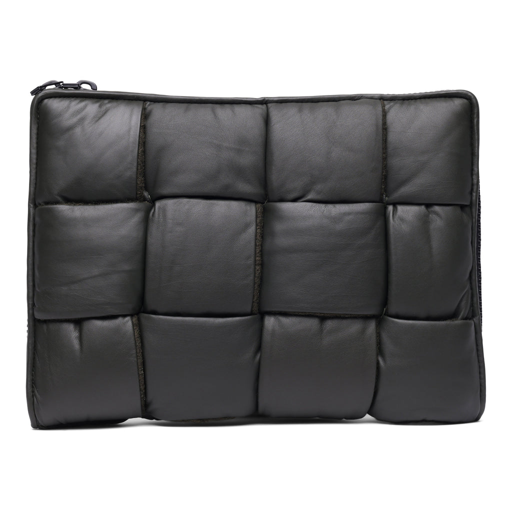 Bottega Veneta Men's Leather Padded Maxi Intrecciato Laptop Case