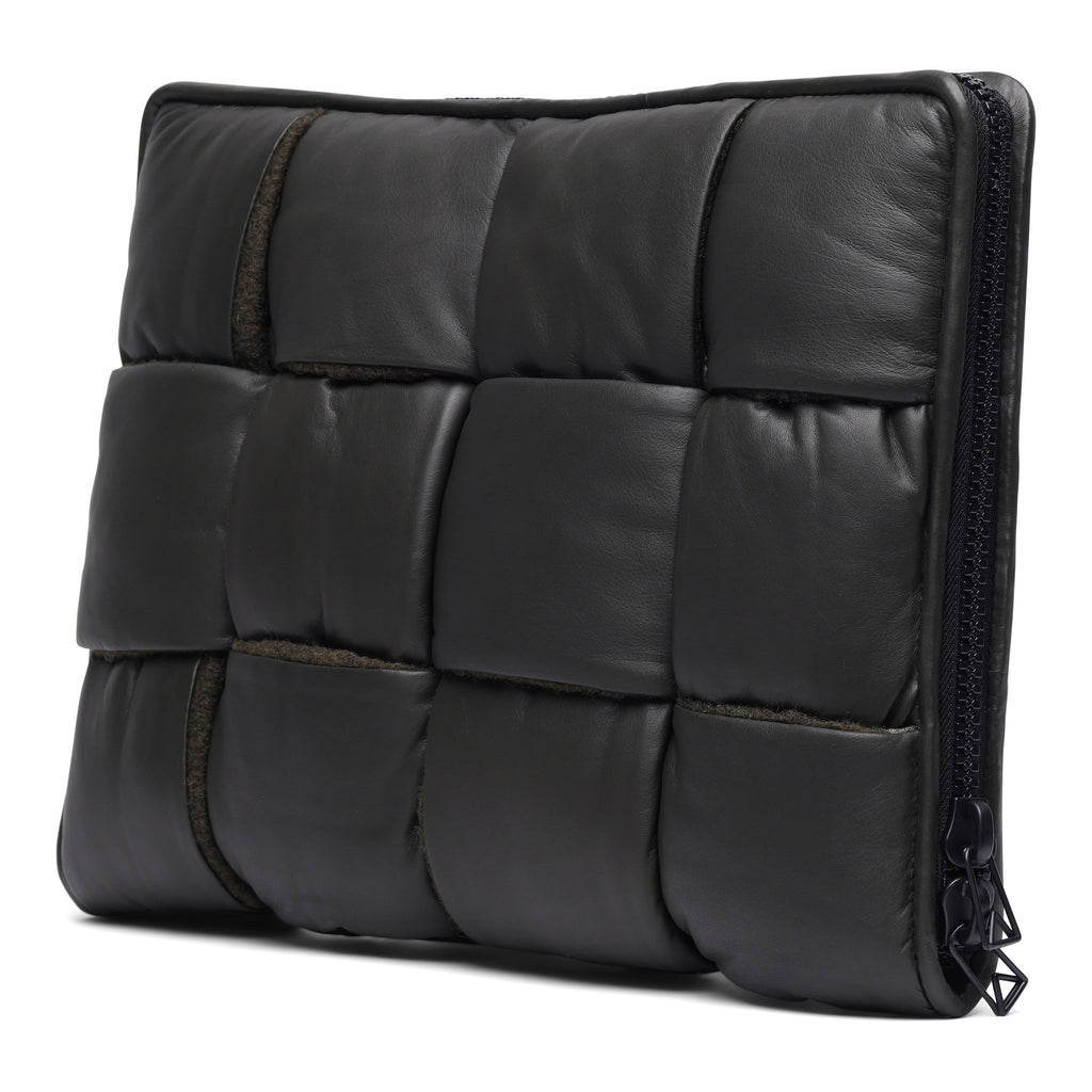 Bottega Veneta Men's Leather Padded Maxi Intrecciato Laptop Case