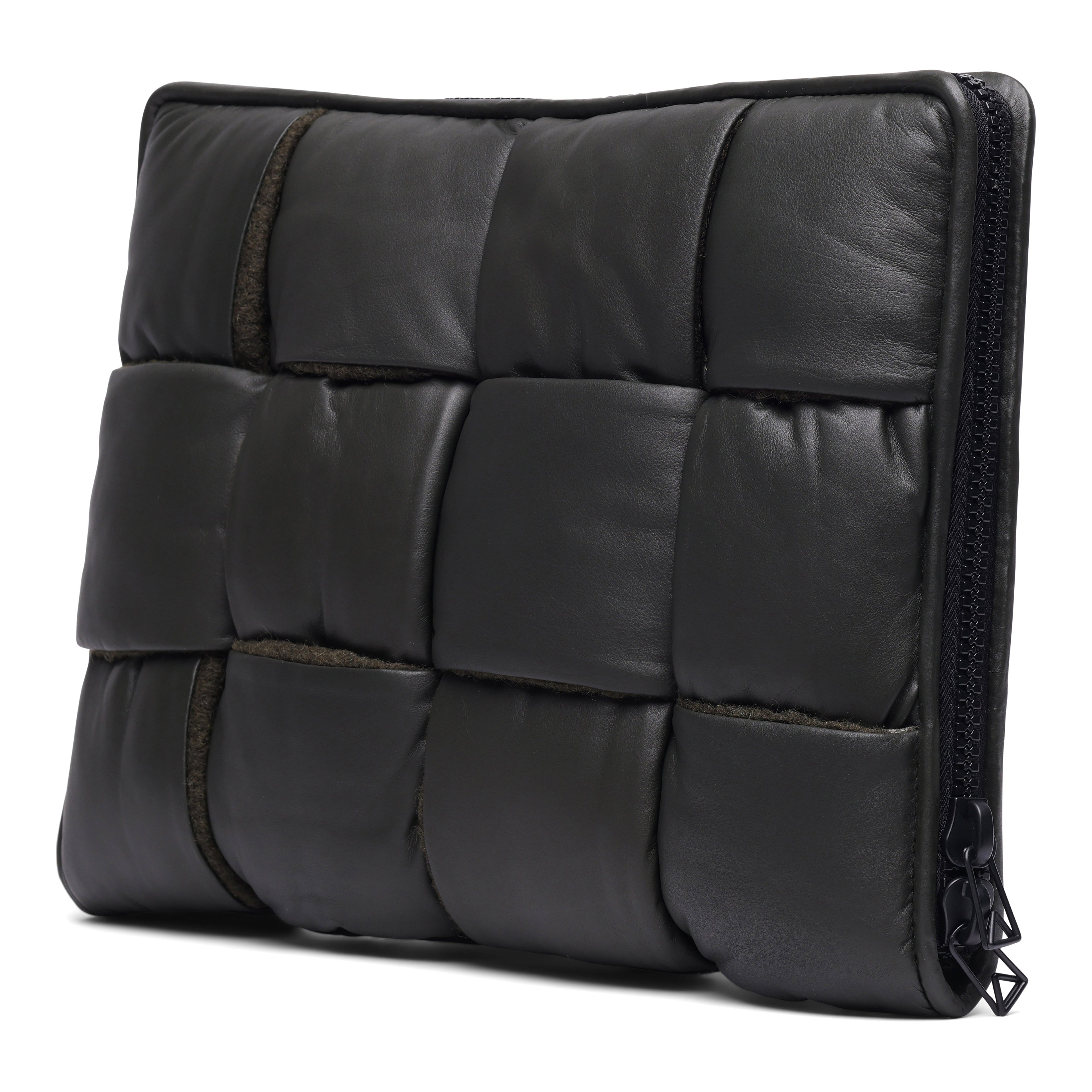 Bottega Veneta Men's Leather Padded Maxi Intrecciato Laptop Case