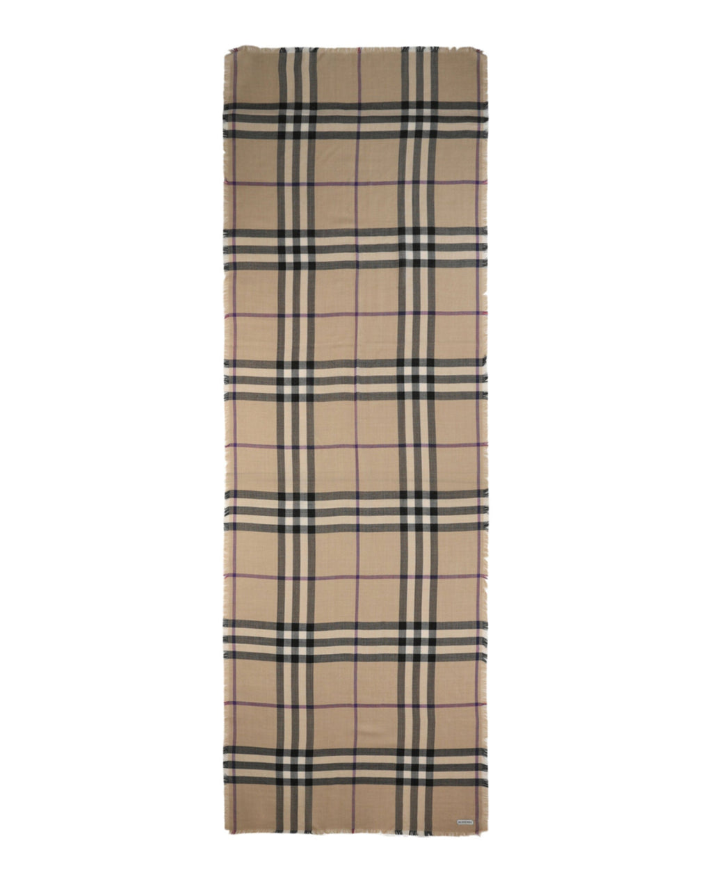 Burberry Womens Large Check Gauze Scarf