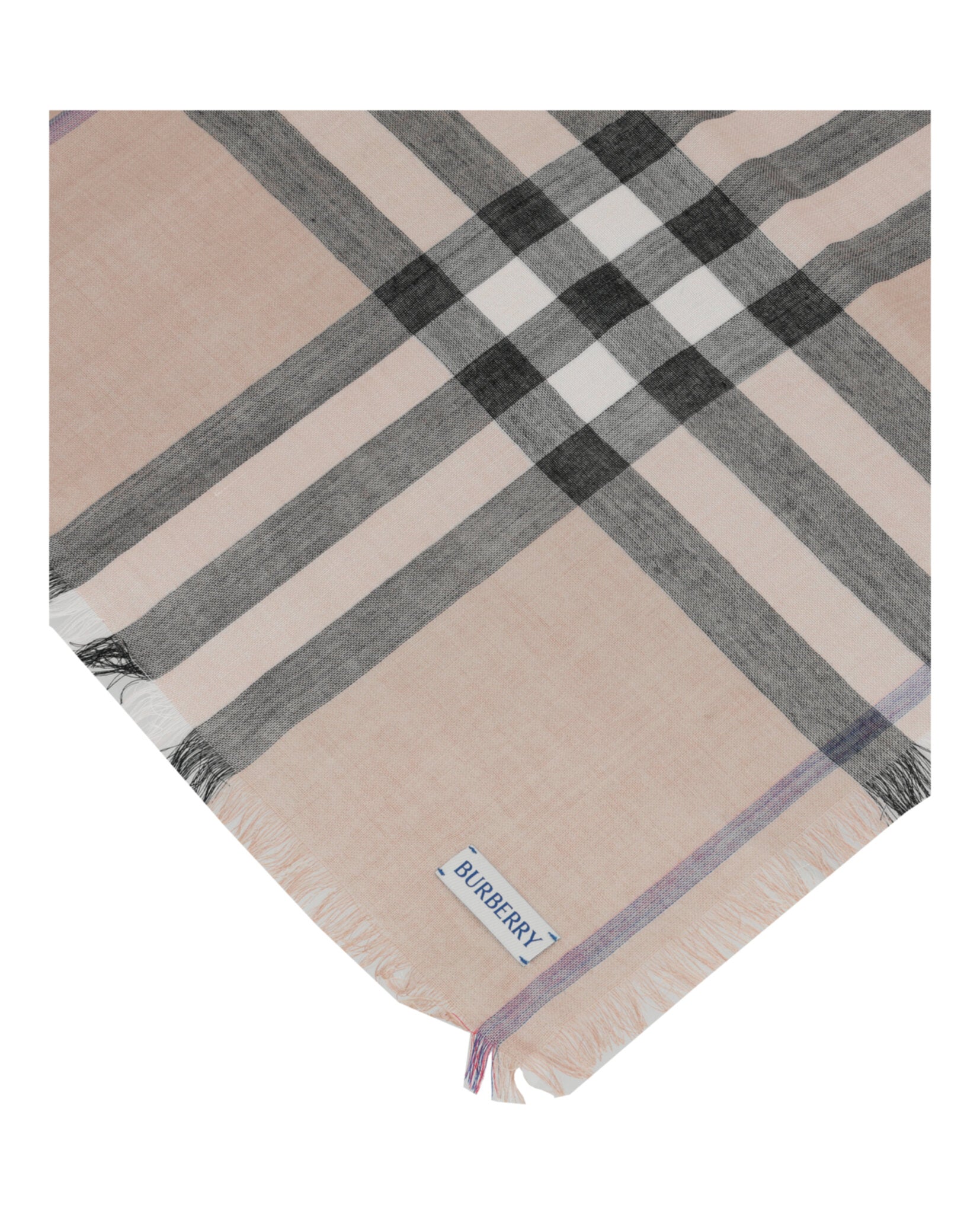 Burberry Womens Large Check Gauze Scarf