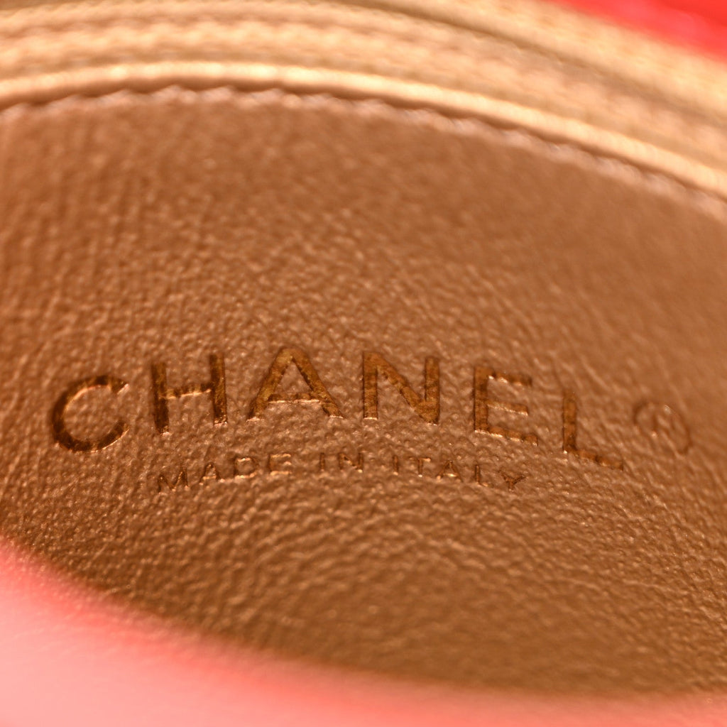 Lambskin Quilted Side-Packs Red