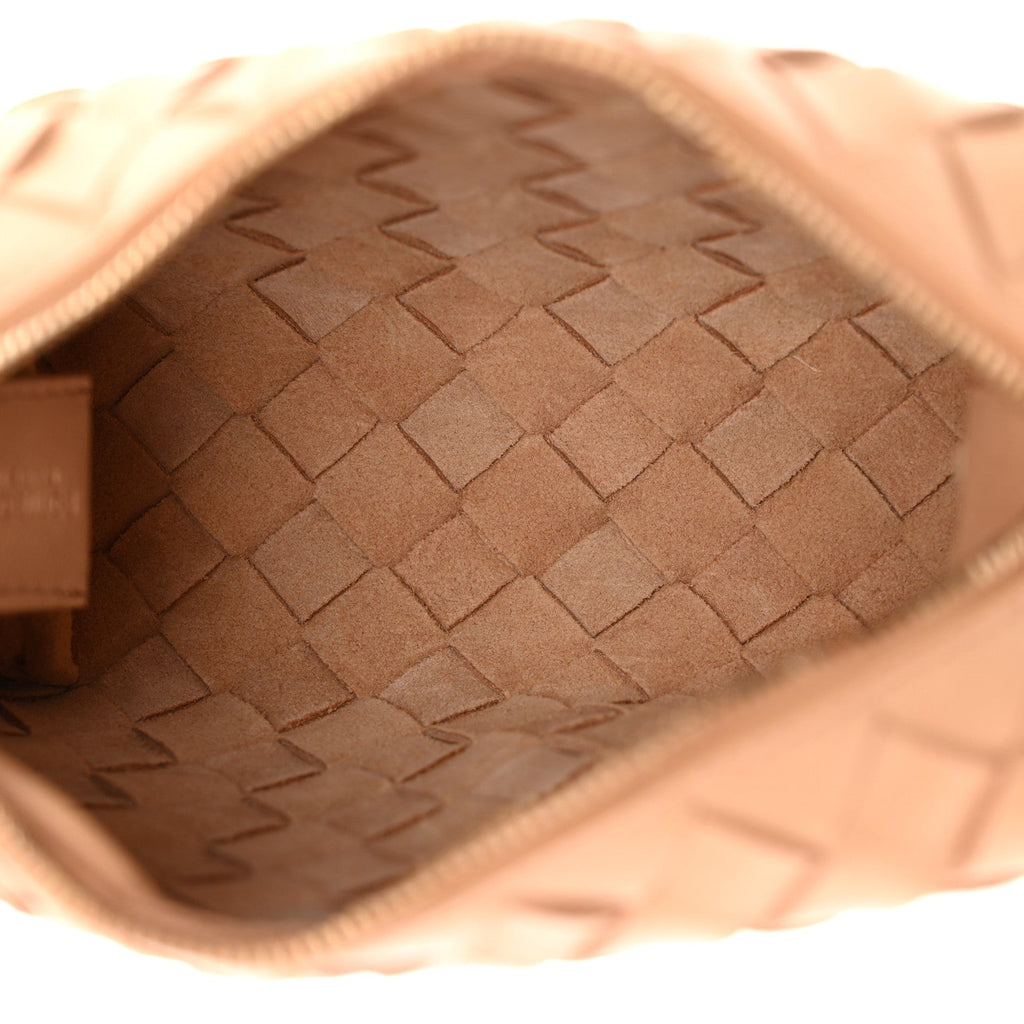 Nappa Intrecciato Mini Loop Camera Bag Almond