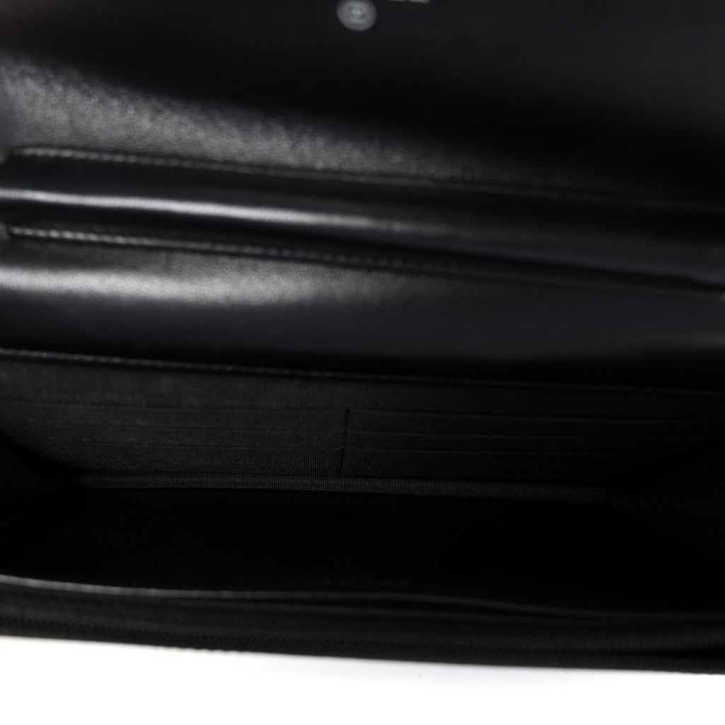 Lambskin Quilted Boy Wallet On Chain WOC Black