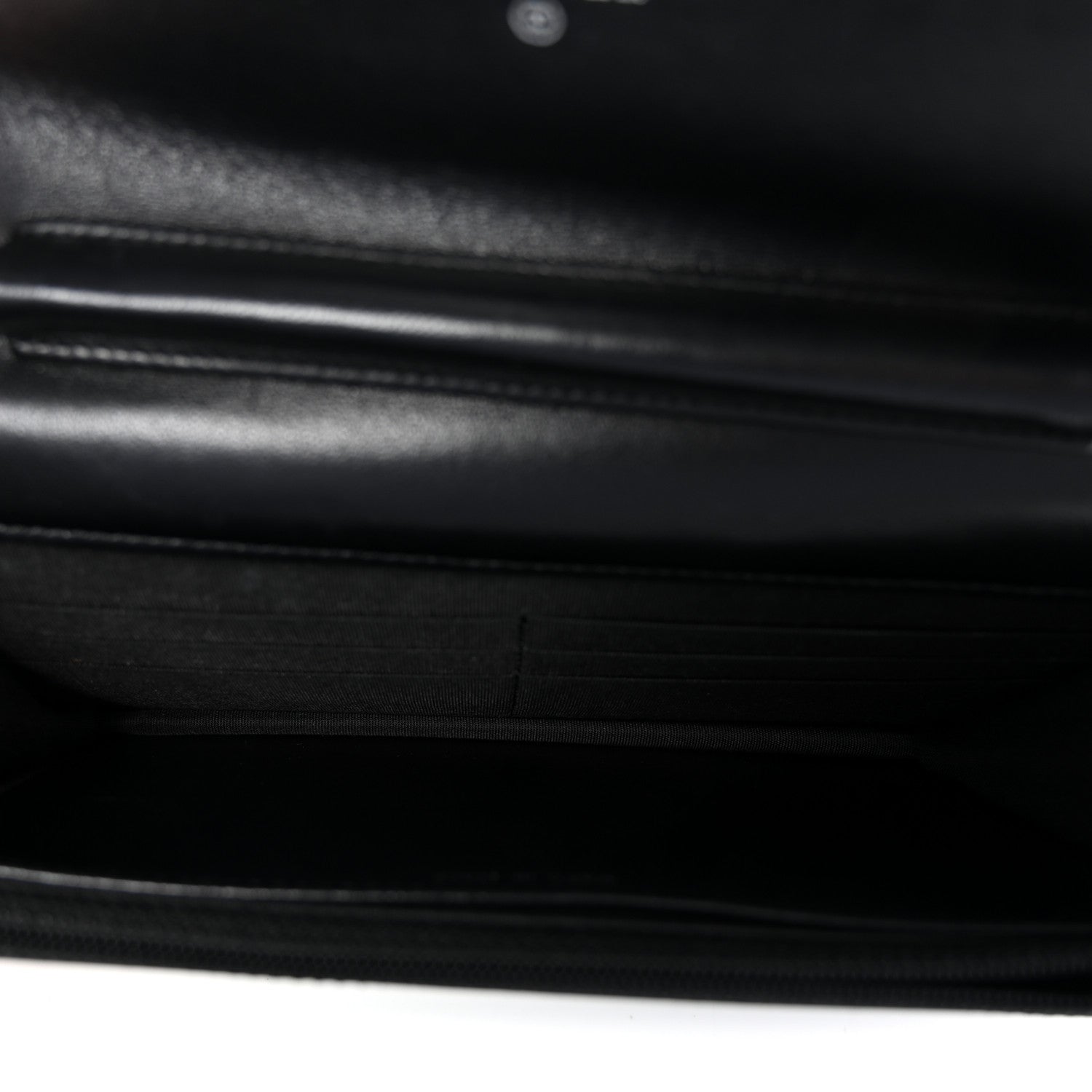 Lambskin Quilted Boy Wallet On Chain WOC Black