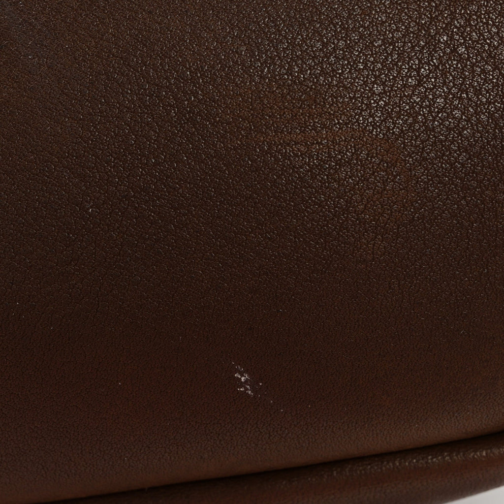 Calfskin Marcel Slouchy Top Handle Bag Deep Brown