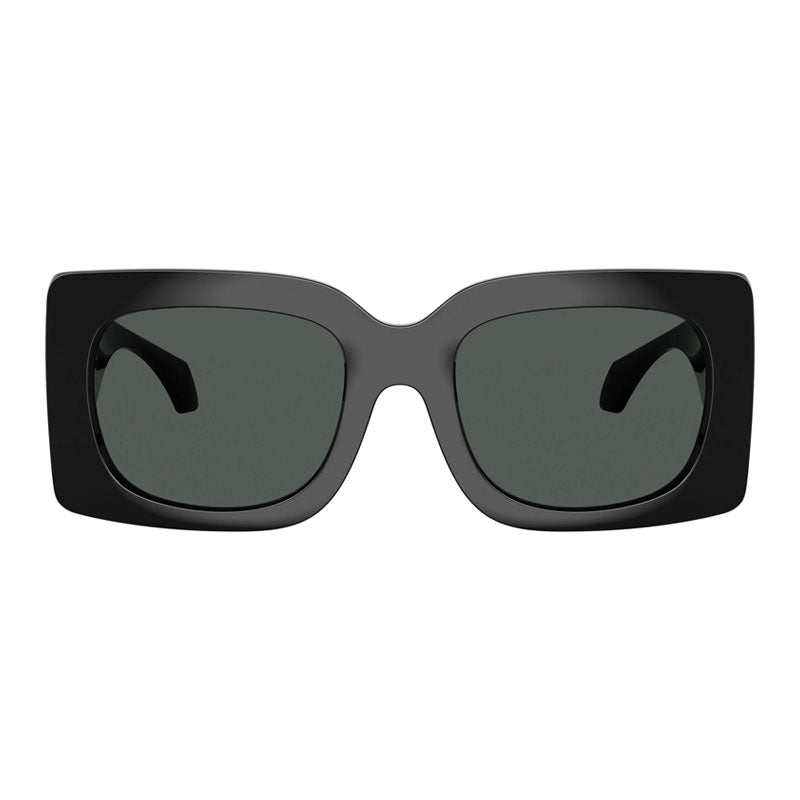 Versace Sunglasses Square Full Rim, Shiny Black Frame and Dark Grey Lens VE4496UGB1/87
