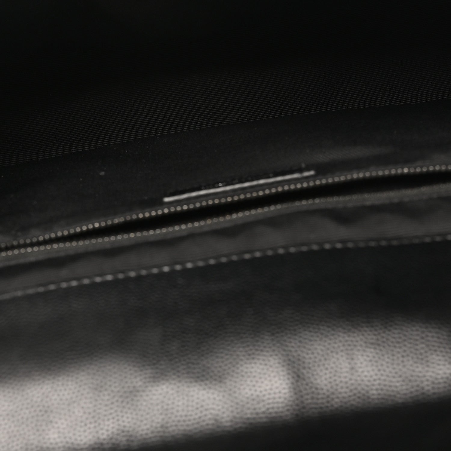 Grain De Poudre Textured Mixed Matelasse Large Triquilt Monogram Monochrome Satchel Black