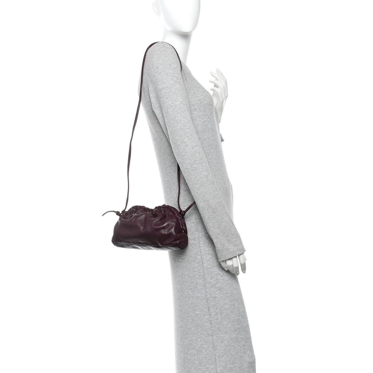 Lambskin Mini Cloud Clutch Plum