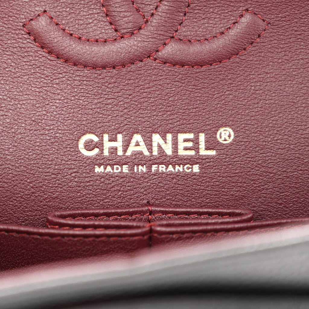 Caviar Quilted Small Double Flap Black