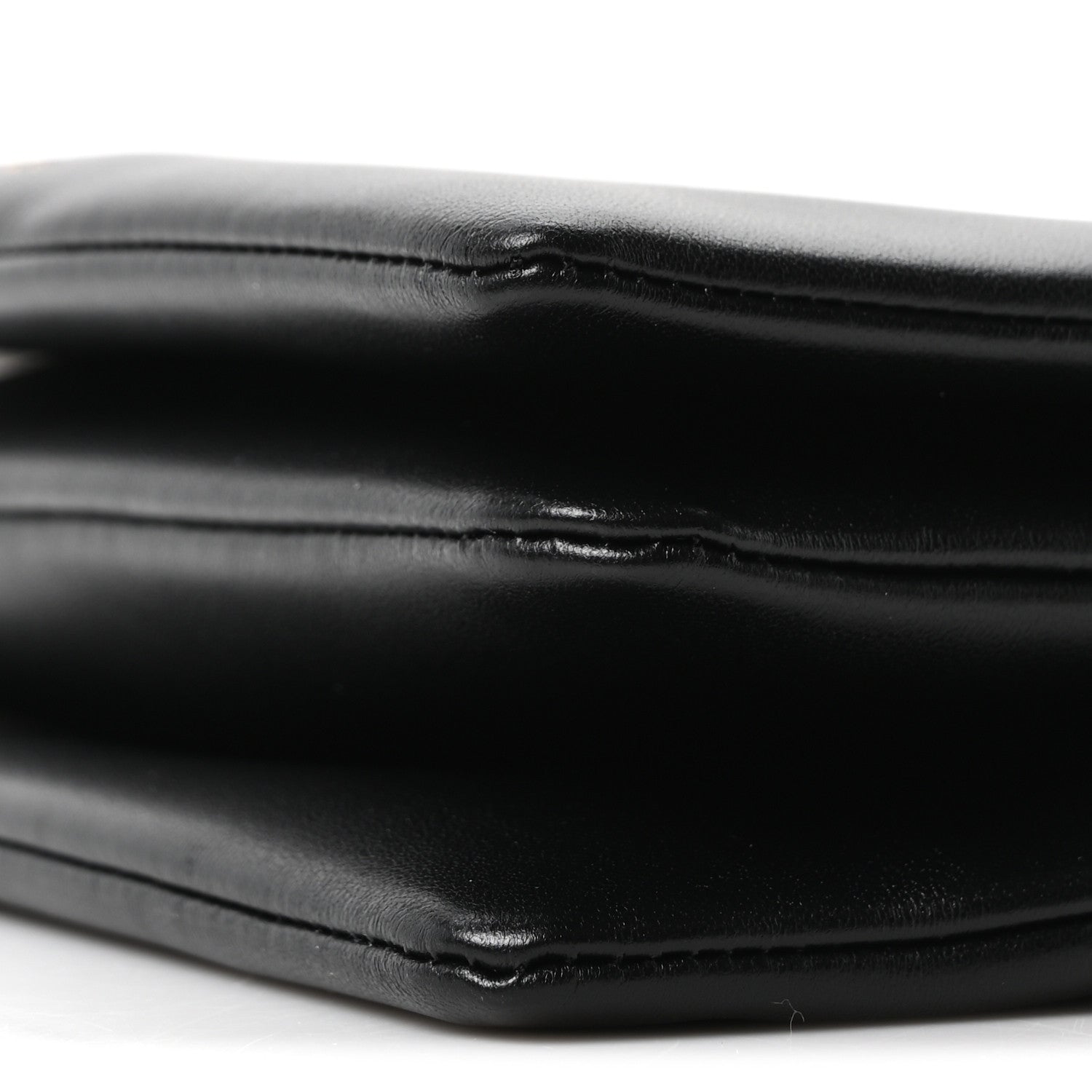 Smooth Lambskin Trio Flap Crossbody Bag Black