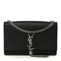 Grain De Poudre Medium Classic Monogram Kate Tassel Satchel Black