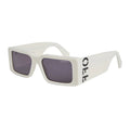 Off-White Sunglasses Rectangle Full Rim, White Frame and Dark Grey Lens OERI097MILANO0107