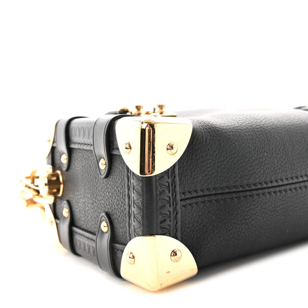 Grained Calfskin Side Trunk PM Black