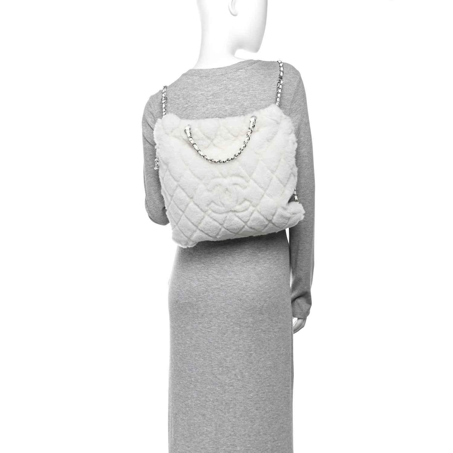 Shearling Coco Neige Backpack White
