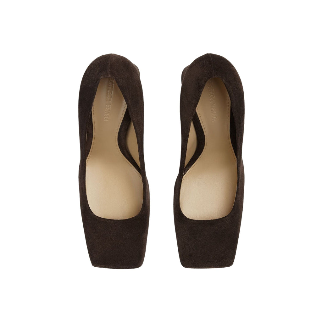 Bottega Veneta Square-Toe Block-Heel Pumps