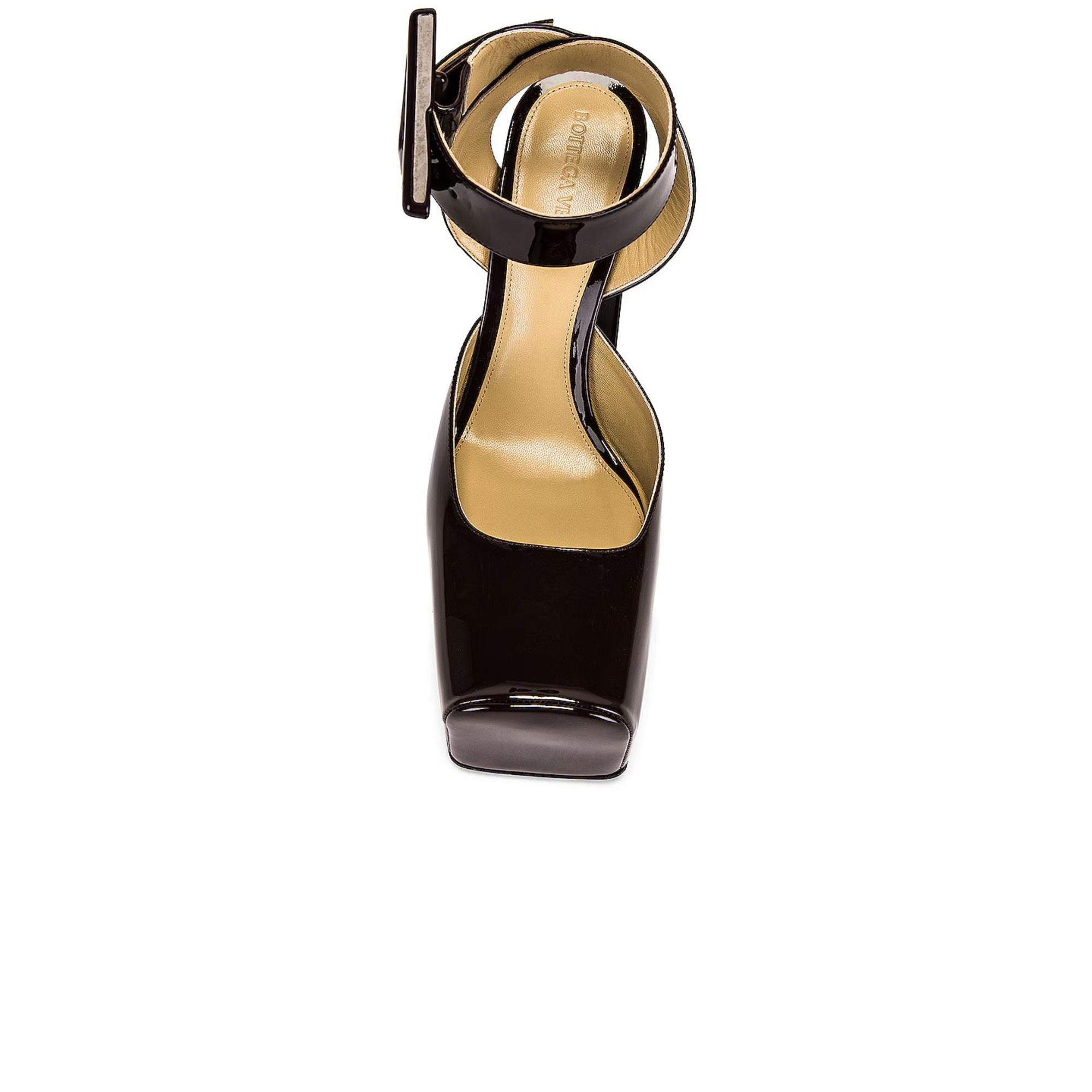 Bottega Veneta Square-Toe Patent-Leather Pumps