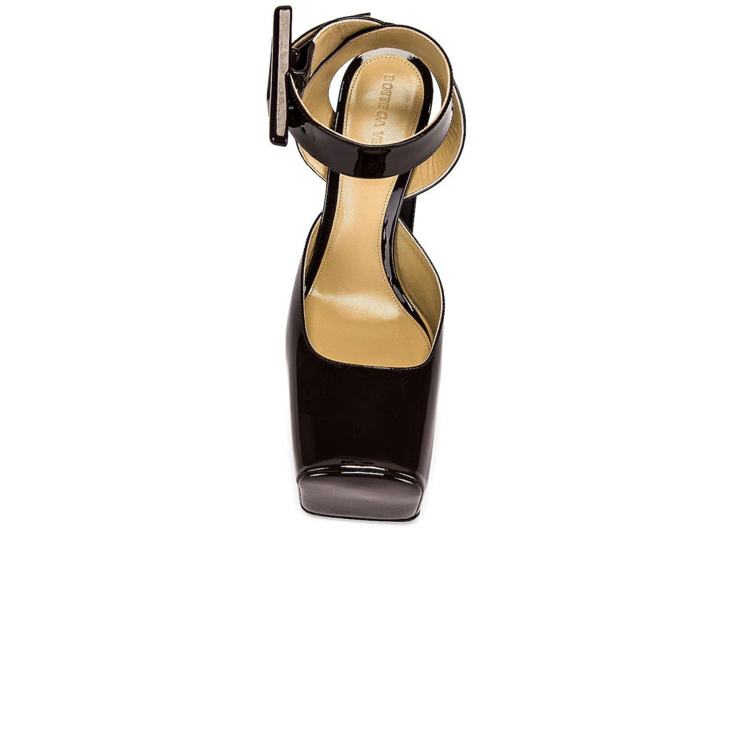 Bottega Veneta Square-Toe Patent-Leather Pumps