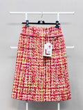 Chanel 20A Pink Tweed Skirt size 36