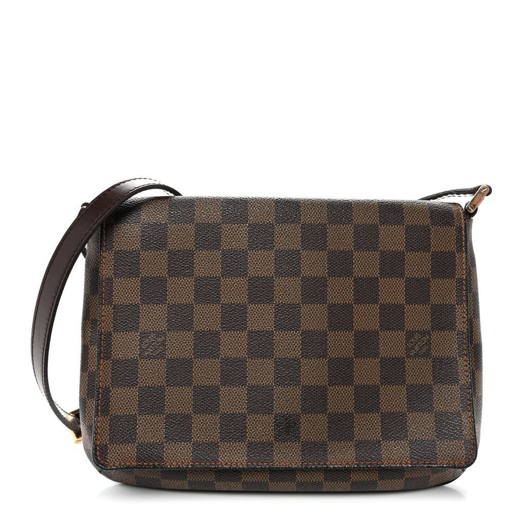 Damier Ebene Musette Tango Long Strap