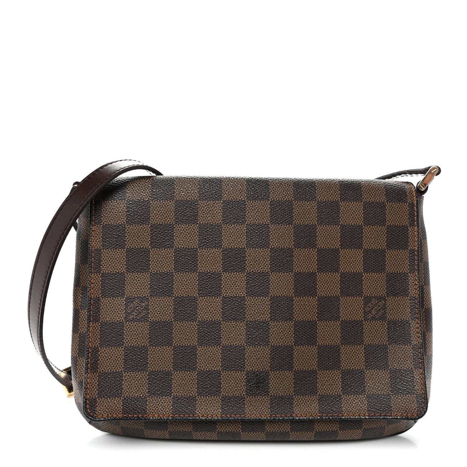 Damier Ebene Musette Tango Long Strap