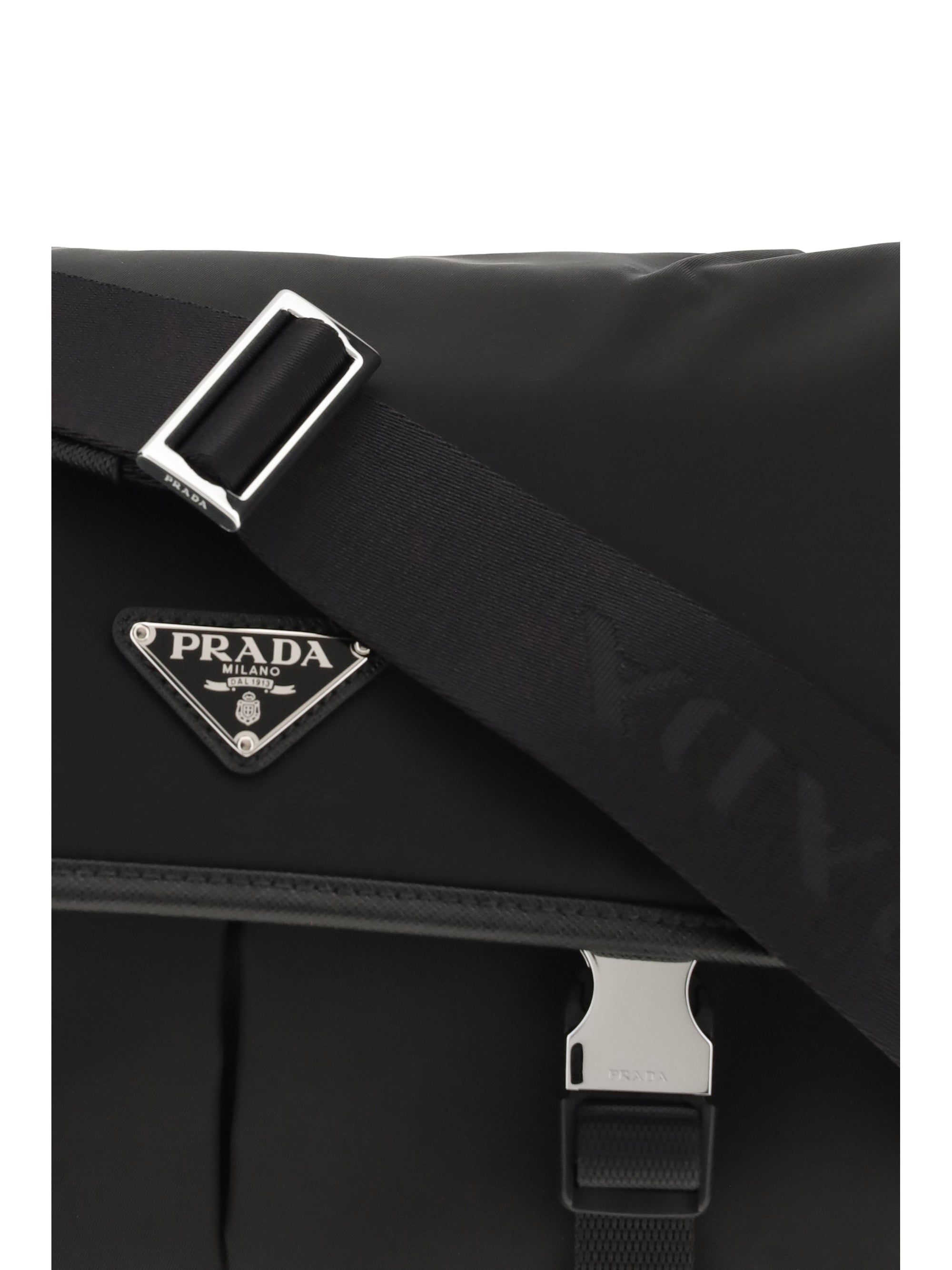 Prada Men Re-Nylon And Saffiano Shoulder Bag