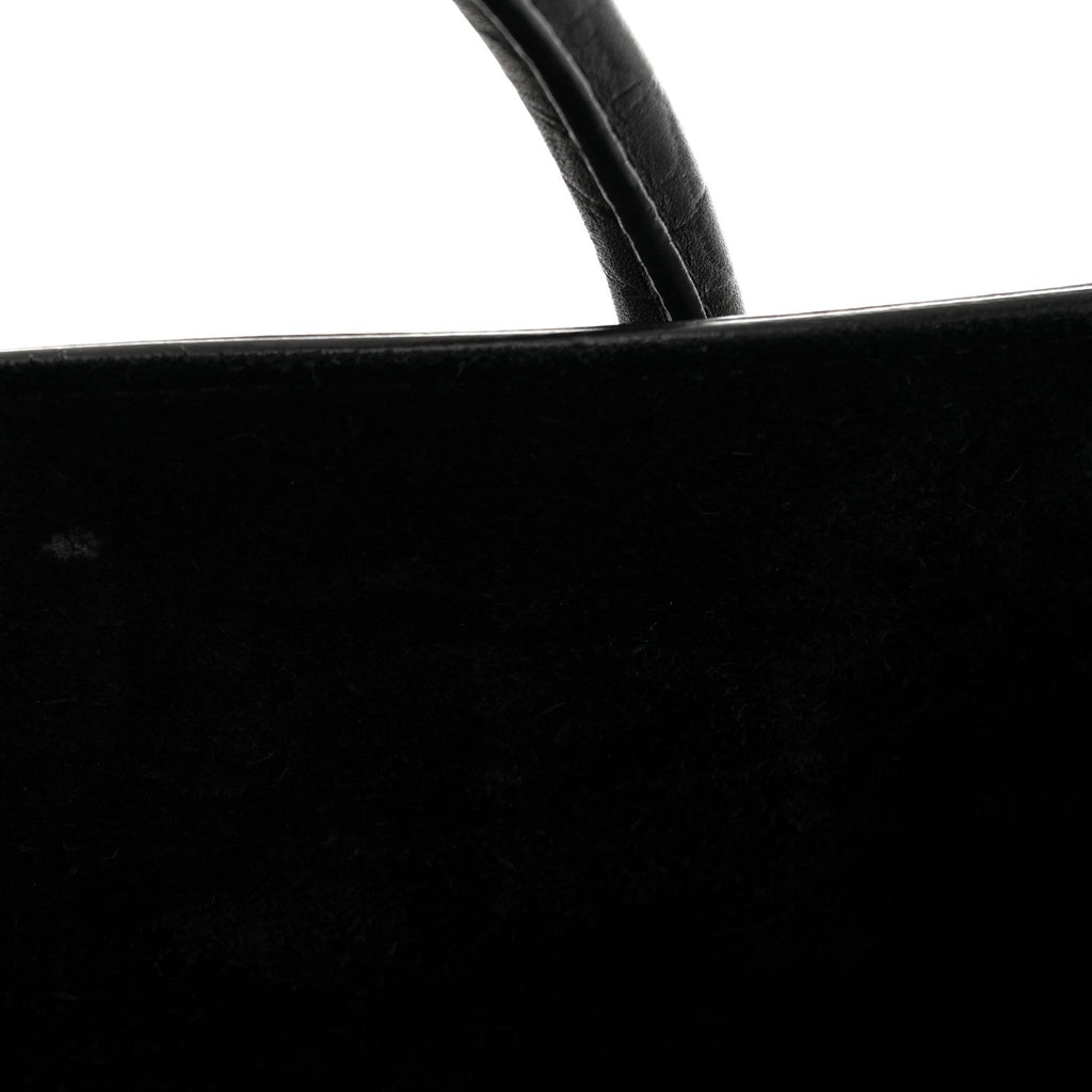Crocodile Embossed Calfskin Medium Phantom Luggage Black