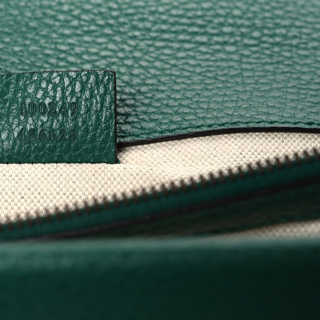 Pebbled Calfskin Small Dionysus Shoulder Bag Emerald