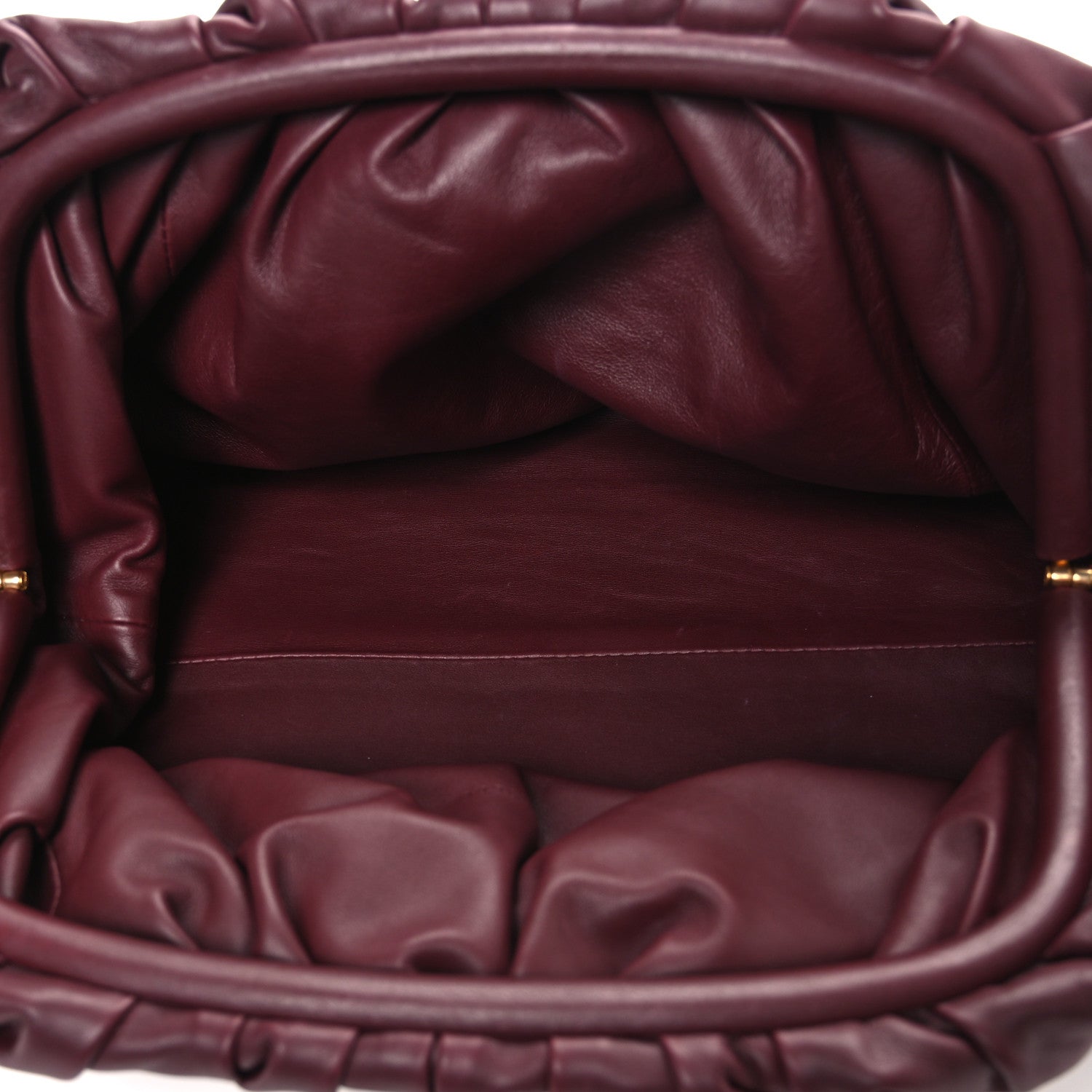 Smooth Butter Calf The Pouch Oversized Clutch Bordeaux