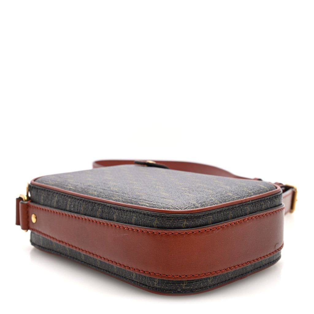 Canvas Smooth Calfskin Le Monogramme Crossbody Pouch Chestnut