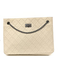 Aged Calfskin Quilted Reissue 2.55 Tote Ivory