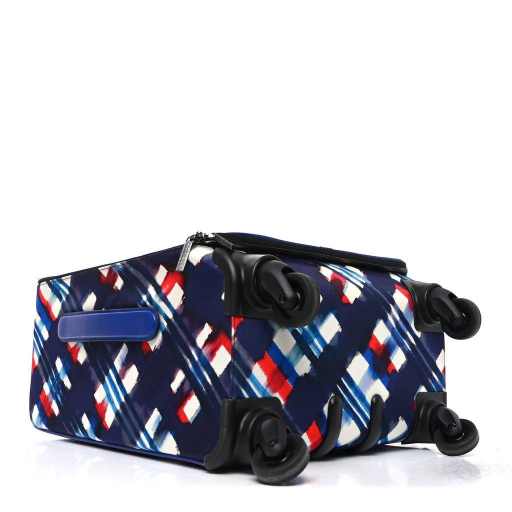 Nylon Airline Printed Coco Case Trolley Blue Red White