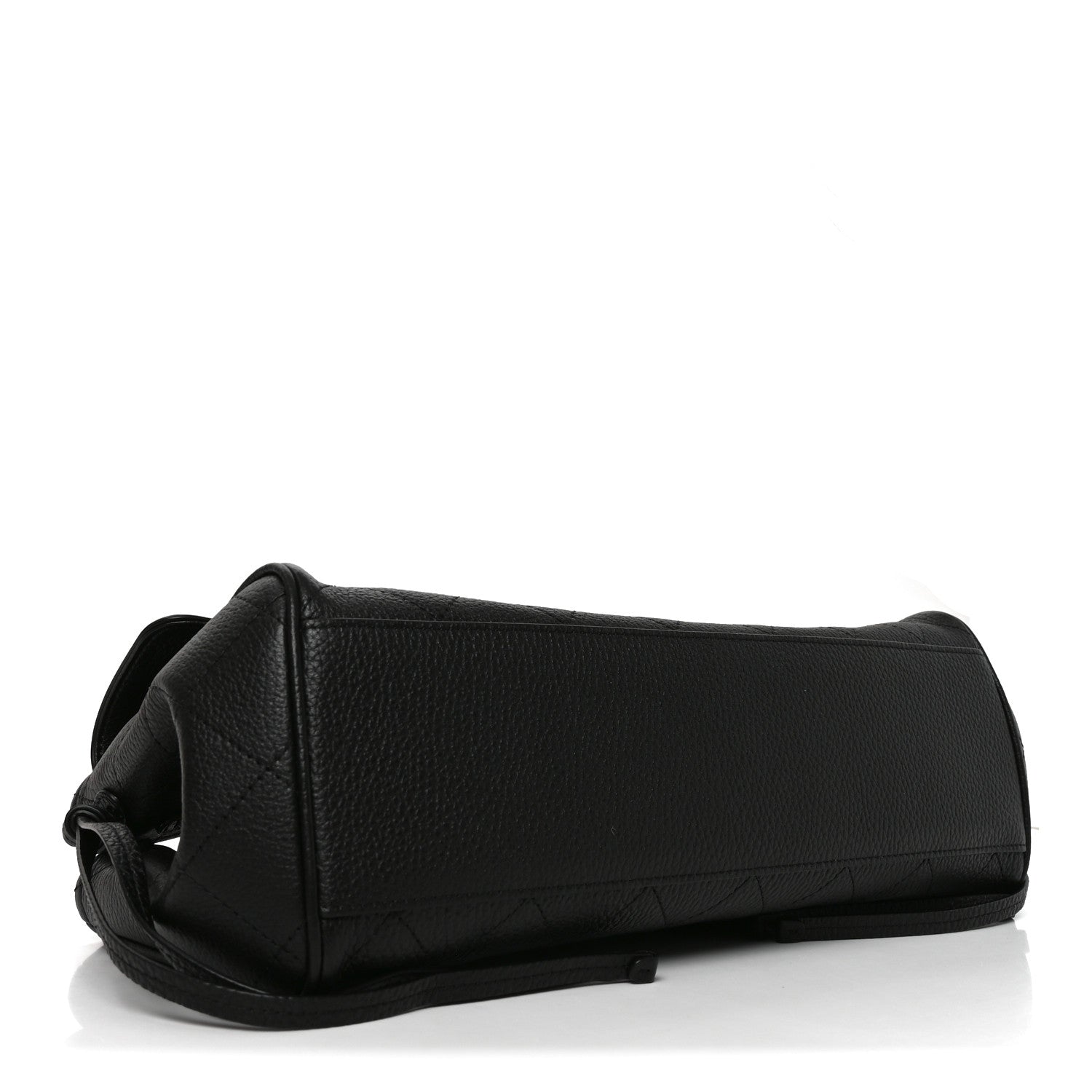 Grained Calfskin Urban Essentials Small Shopping Bag Black